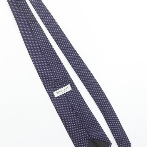 Van Heusen Men's Blue Polka Dot 100% Silk Slim Tie One Size