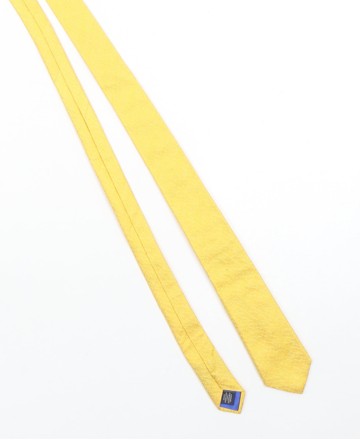 Charles Tyrwhitt Men's Yellow Silk Slim Tie Made in England