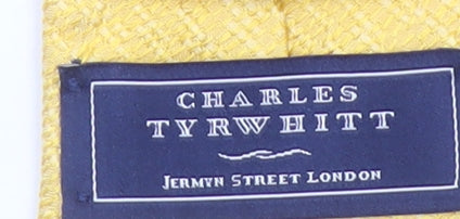 Charles Tyrwhitt Men's Yellow Silk Slim Tie Made in England