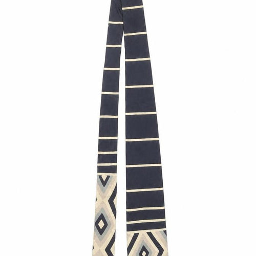 Nuccio Dottavio Sarto Men's Navy Beige Geometric Silk Tie One Size