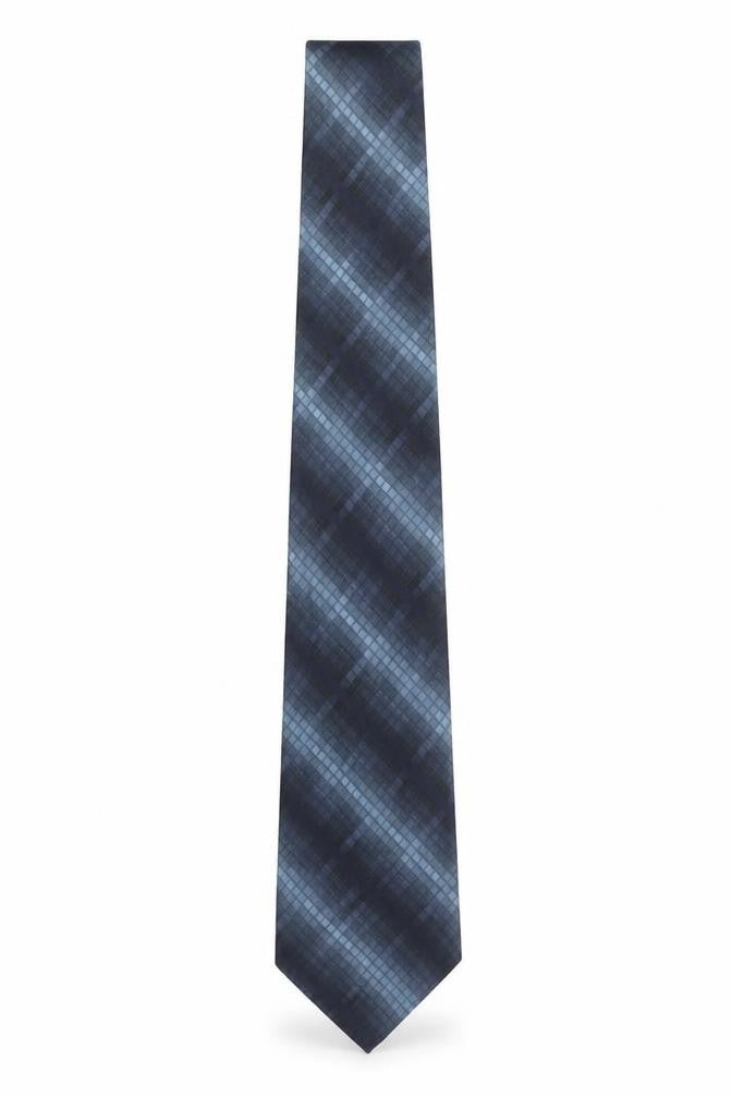 French Connection Men's Blue Plaid Silk Tie – Stylish Designer Accessory