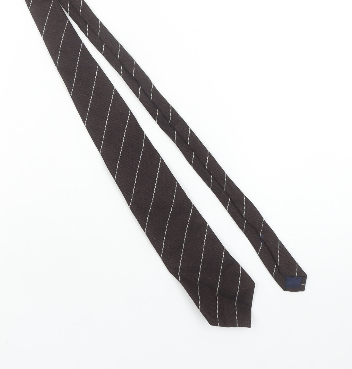 Charles Tyrwhitt Men's Brown Striped Cashmere Tie - One Size