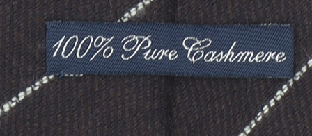 Charles Tyrwhitt Men's Brown Striped Cashmere Tie - One Size