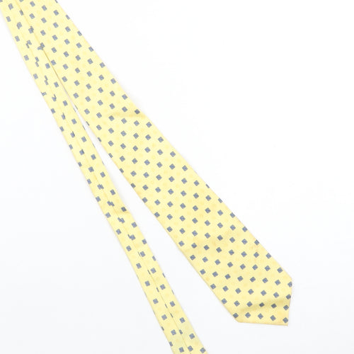 Angelo Bosani Men’s Yellow Geometric Silk Tie – 100% Silk Made in Italy
