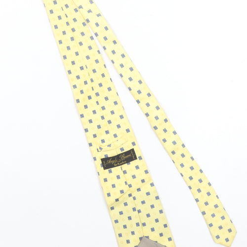 Angelo Bosani Men’s Yellow Geometric Silk Tie – 100% Silk Made in Italy