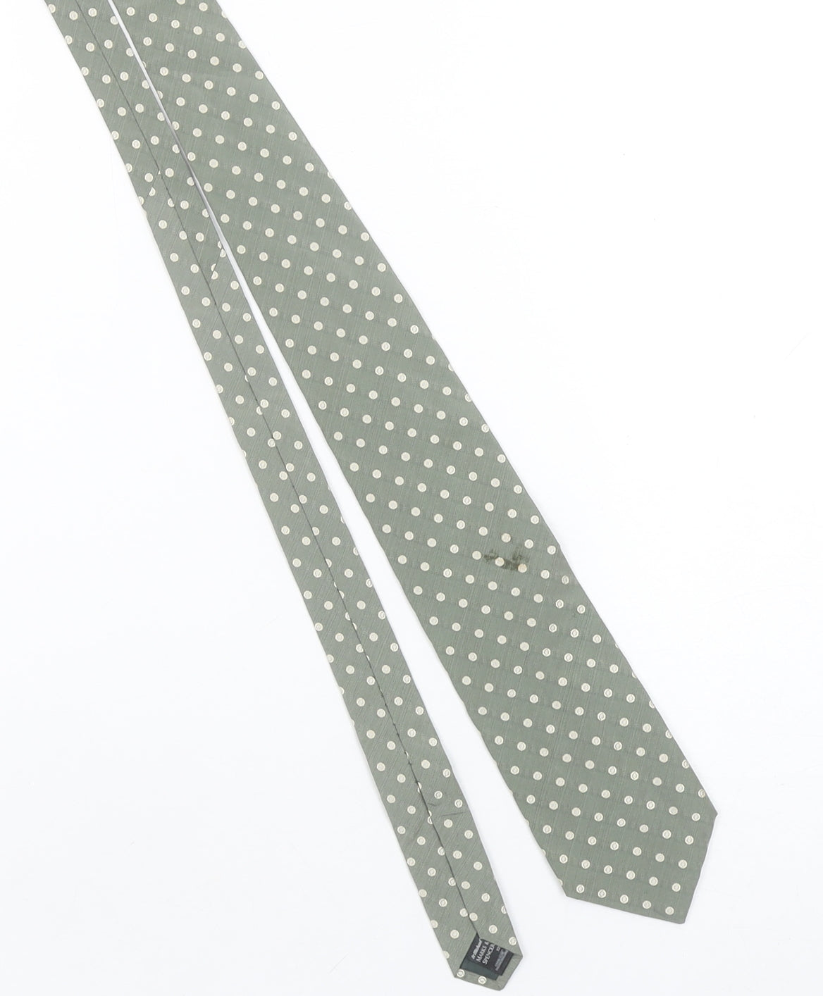 Marks and Spencer Men's Green Italian Silk Polka Dot Tie