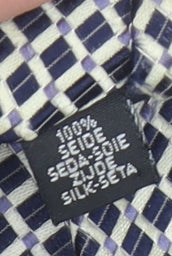 Daniel Hechter Men's Blue Geometric 100% Silk Tie – Excellent Condition