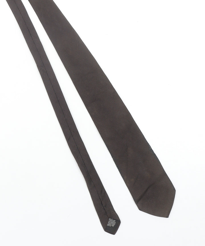 Tie Rack Men’s Brown Striped Silk Designer Tie One Size