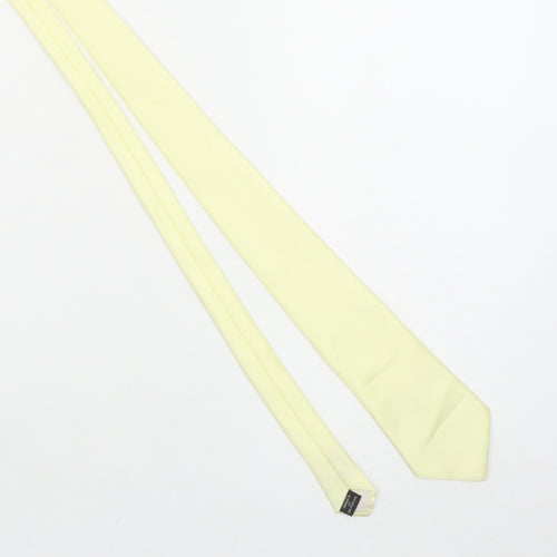 Domino Tie Rack Men’s Yellow Woven Pointed Tie Vintage 100% Polyester