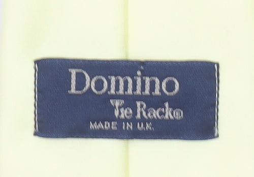 Domino Tie Rack Men’s Yellow Woven Pointed Tie Vintage 100% Polyester