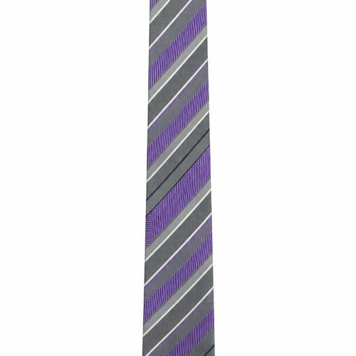 Baumler Men's Purple Striped Silk Tie Made in Italy