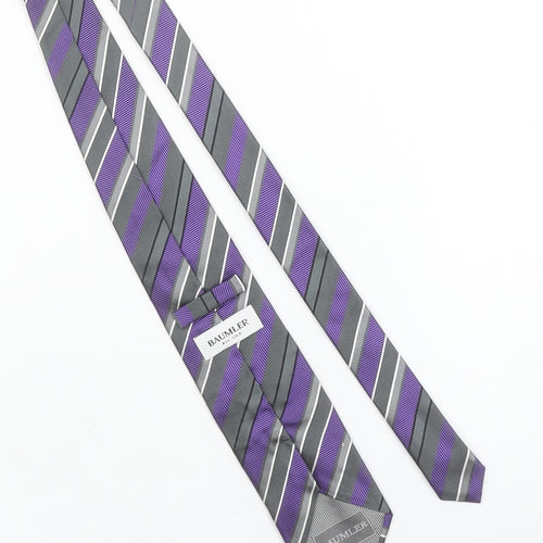 Baumler Men's Purple Striped Silk Tie Made in Italy