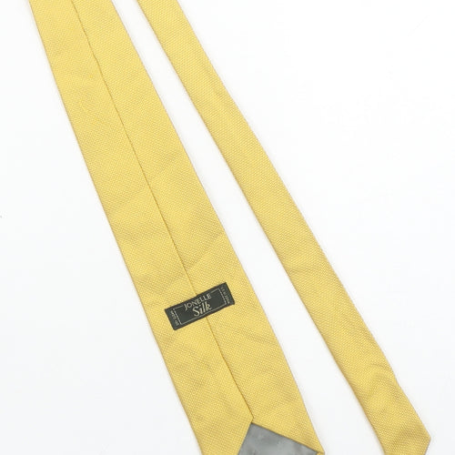 Jonelle Silk Yellow Men's Tie – 100% Silk Textured Classic Design