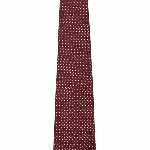 Victor Laurent Men's Red Polka Dot 100% Silk Tie Handmade 176cm