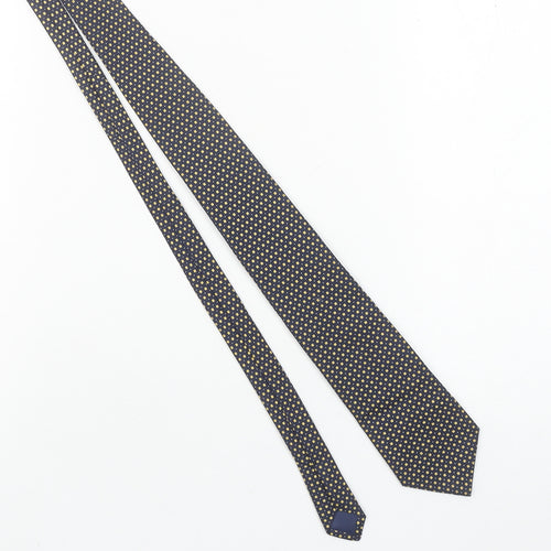 Chevalit Silk Blue and Yellow Geometric Men's Tie 176cm
