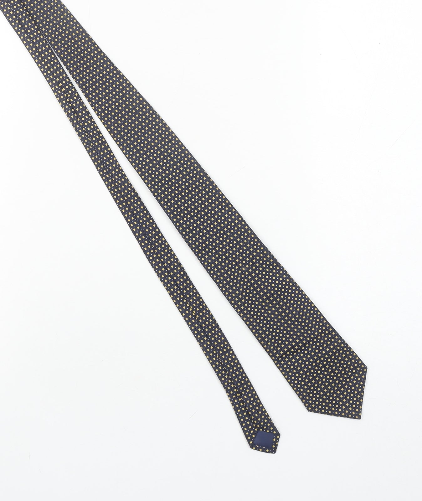 Chevalit Silk Blue and Yellow Geometric Men's Tie 176cm