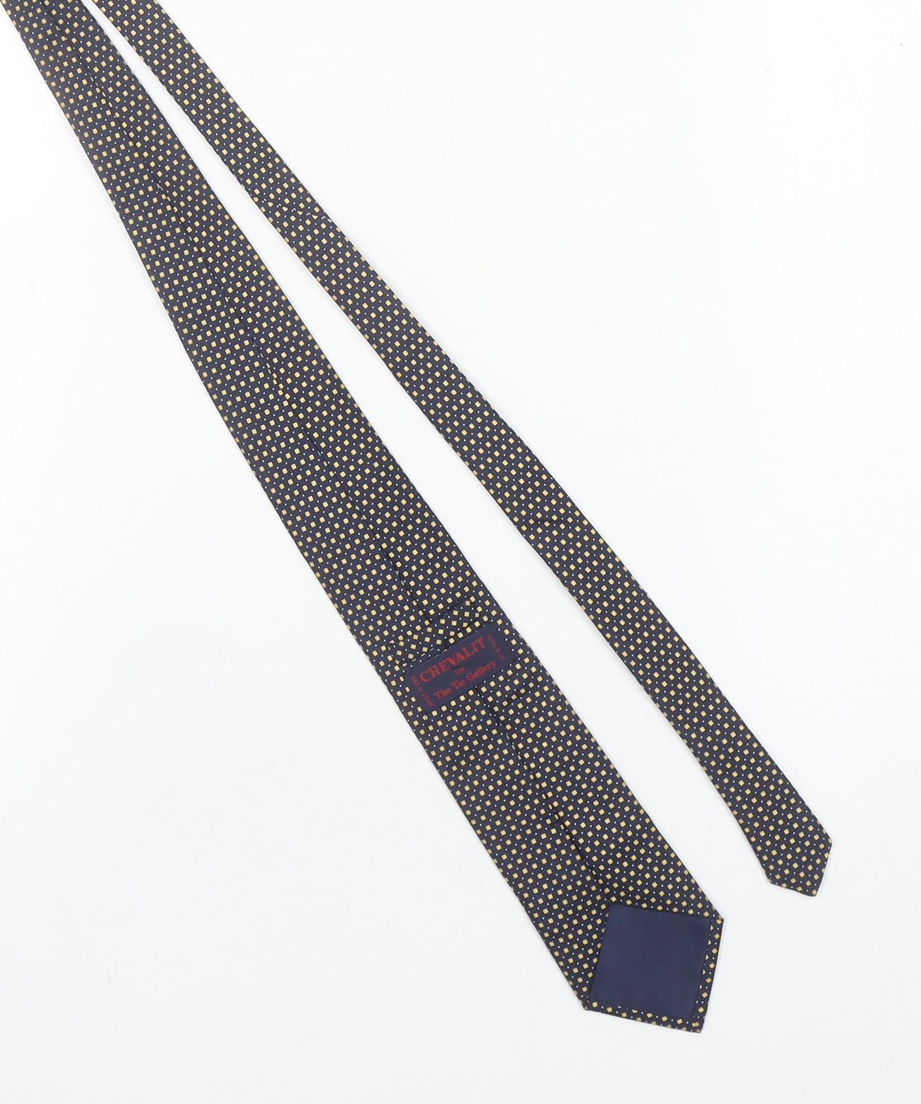 Chevalit Silk Blue and Yellow Geometric Men's Tie 176cm