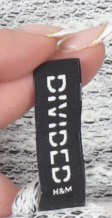 H&M Divided Women's Grey Peplum Zip Suit Jacket Size 8