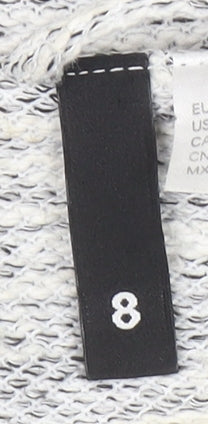 H&M Divided Women's Grey Peplum Zip Suit Jacket Size 8