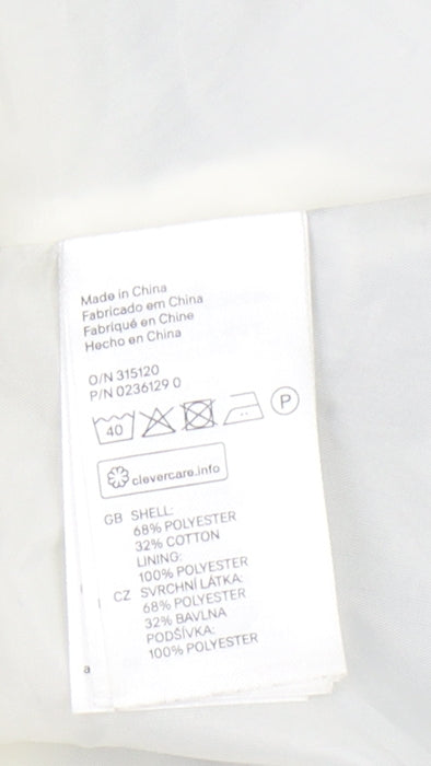 H&M Divided Women's Grey Peplum Zip Suit Jacket Size 8