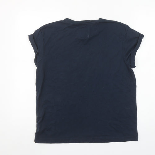 Jack Wills Women’s Blue Cotton Short Sleeve Crew Neck T-Shirt UK 10