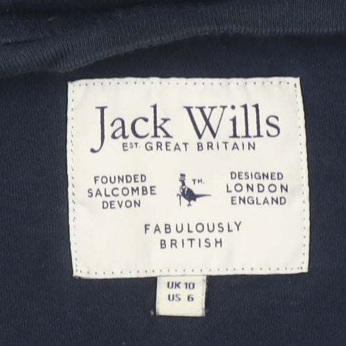 Jack Wills Women’s Blue Cotton Short Sleeve Crew Neck T-Shirt UK 10
