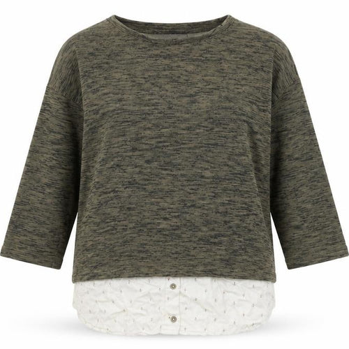 Marks and Spencer Women's Green Layered Blouse UK 10 Cotton Blend