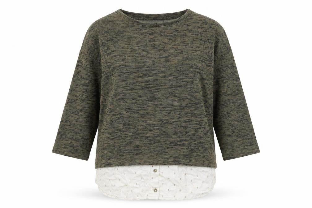 Marks and Spencer Women's Green Layered Blouse UK 10 Cotton Blend