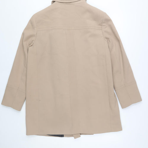 Jasper Conran Women’s Beige Zip Front Mid-Length Coat Size 18