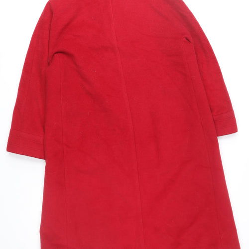 Windsmoor Women’s Red Wool Blend Long Overcoat Size 14