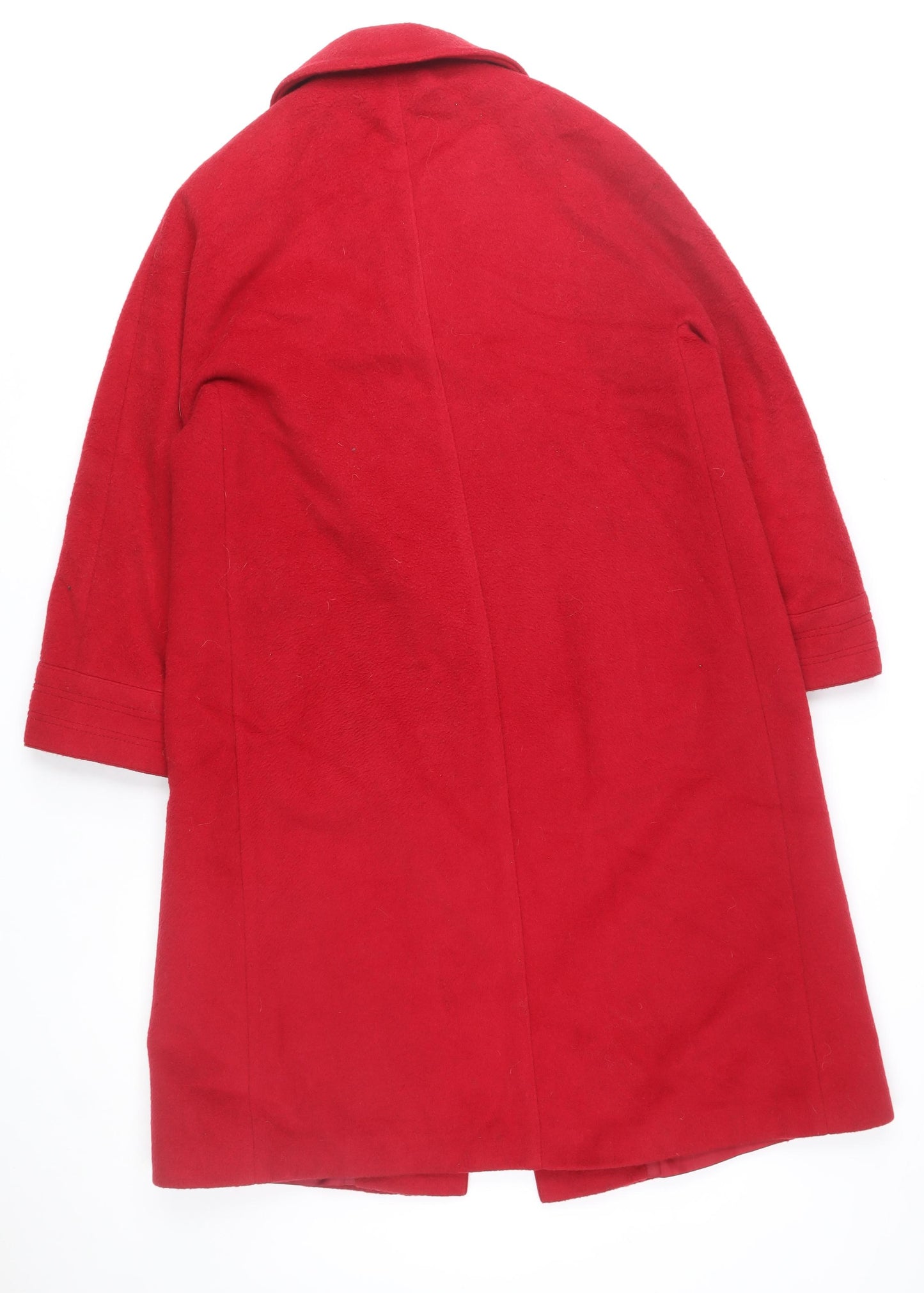 Windsmoor Women’s Red Wool Blend Long Overcoat Size 14