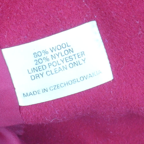 Windsmoor Women’s Red Wool Blend Long Overcoat Size 14