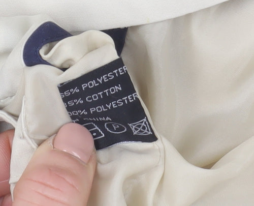 Outer Layer Women's Beige Rain Coat Size 16 Waterproof Mid-Length
