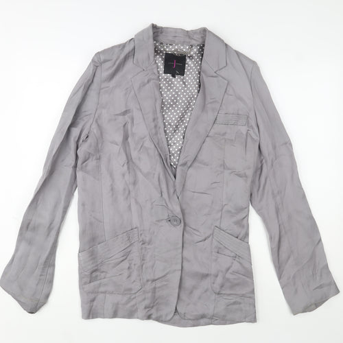 Jasper Conran Women’s Grey Linen Blend Blazer Size 12