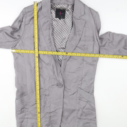 Jasper Conran Women’s Grey Linen Blend Blazer Size 12