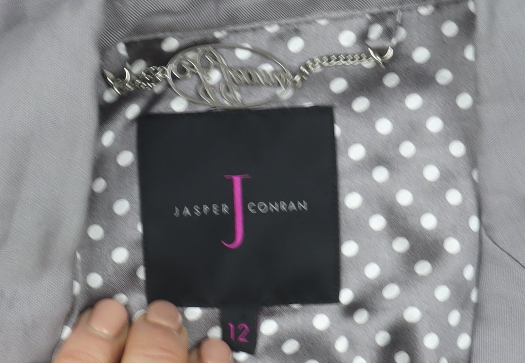 Jasper Conran Women’s Grey Linen Blend Blazer Size 12