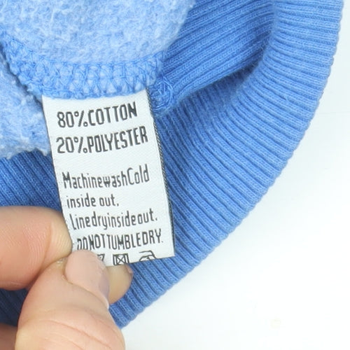 Superdry Men’s Blue Full Zip Hoodie S Regular Fit Logo Fleece