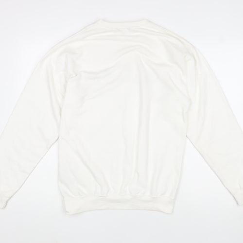 boohooMAN Men’s White University Chicago Graphic Sweatshirt Size S