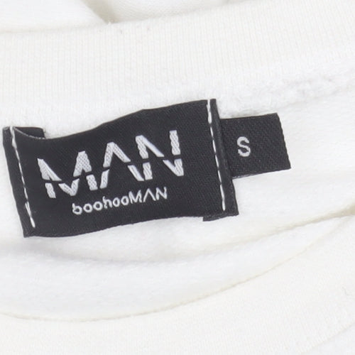 boohooMAN Men’s White University Chicago Graphic Sweatshirt Size S