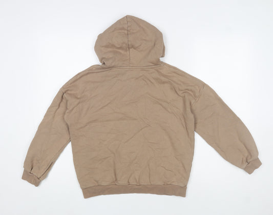 Marks and Spencer Boys Beige Pullover Hoodie 11-12 Years Cotton Blend