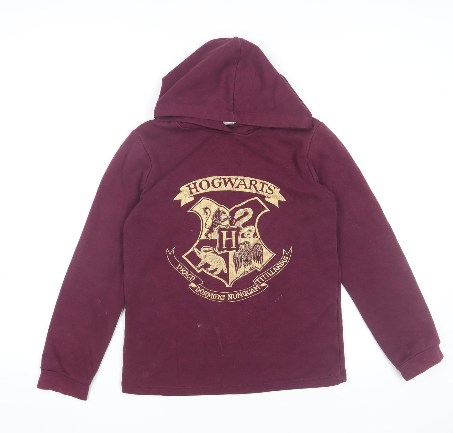 Harry Potter Boys Burgundy Hoodie 11-12 Years Hogwarts Crest Pullover