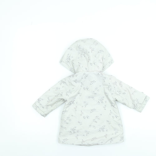 Next Unisex Baby Ivory Butterfly Hooded Puffer Coat 6-9 Months
