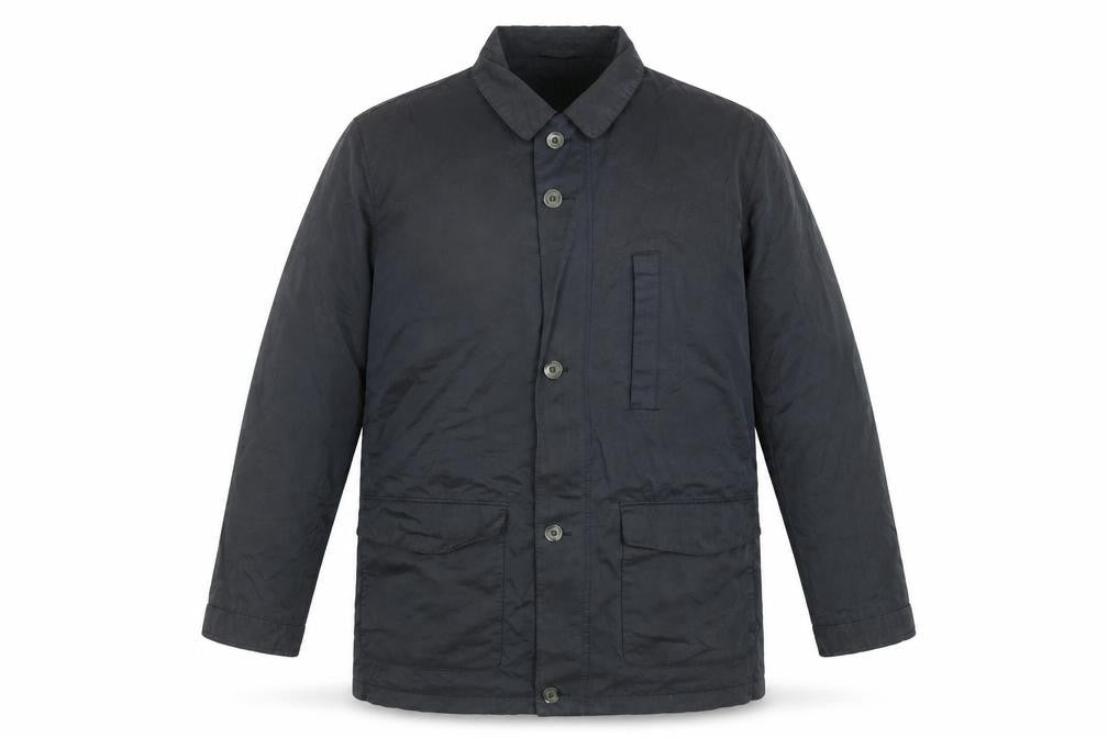Front view of Bush Men's Black 42 Basic Cotton Blend Button Jacket