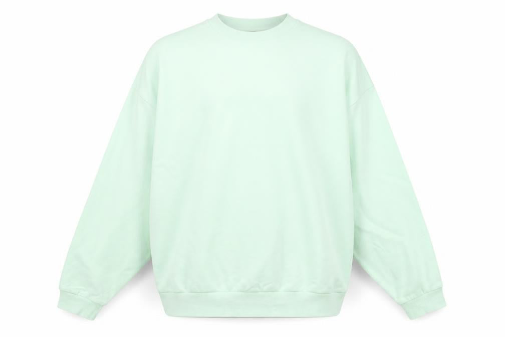 Front view of ASOS DESIGN Men's Green XL Crew Neck Pullover Sweatshirt