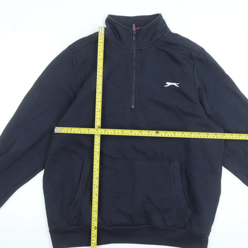 Slazenger Men’s Blue 1/2 Zip Fleece Sweatshirt M Regular Fit