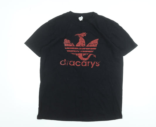 Gildan Men's Black Game of Thrones Dracarys Graphic Cotton T-Shirt Size L