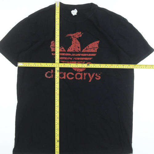 Gildan Men's Black Game of Thrones Dracarys Graphic Cotton T-Shirt Size L