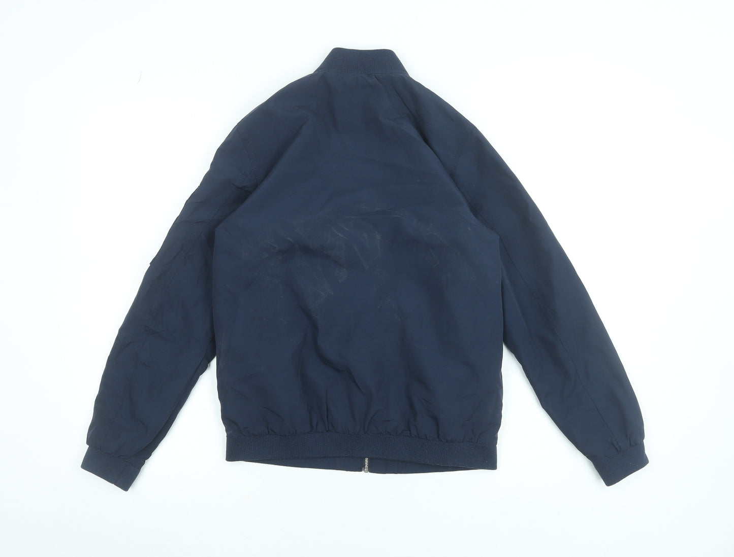 Jack & Jones Boys Blue Bomber Jacket Size 152 Full Zip Polyester