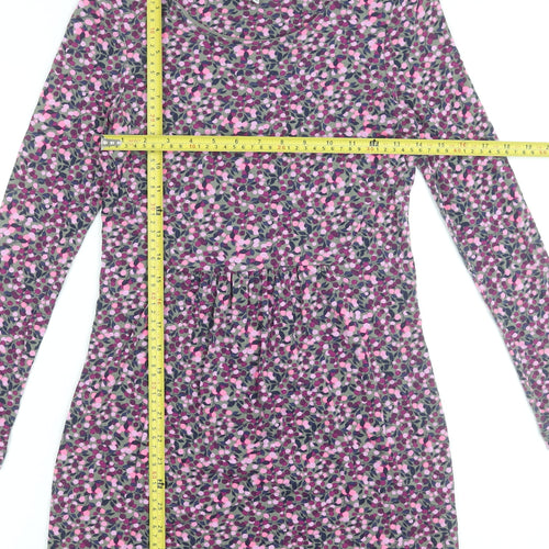 Joules Women’s Multicoloured Floral Shift Dress Size 6 Long Sleeve