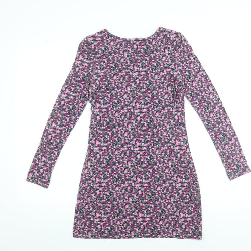 Joules Women’s Multicoloured Floral Shift Dress Size 6 Long Sleeve